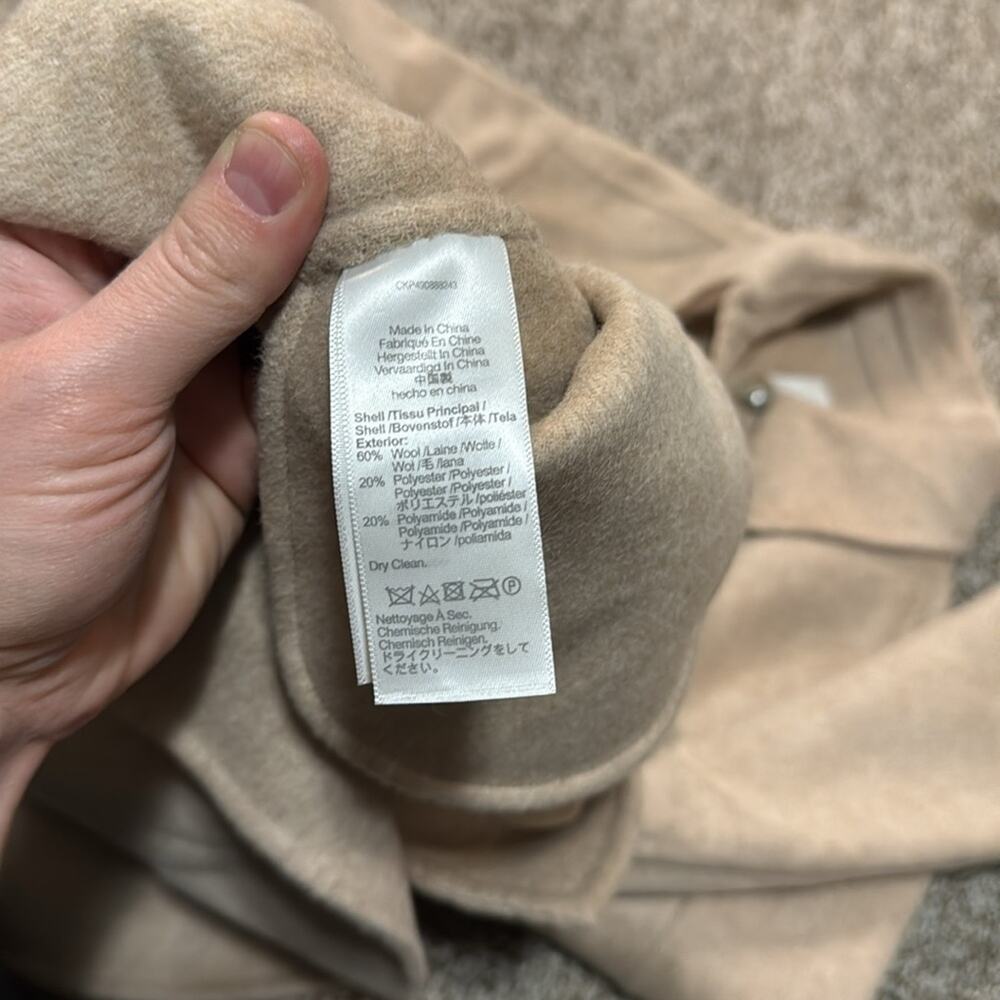 MADEWELL Women's Double-Faced Long Shirt-Jacket Size XS In Maple Oatmeal… - Picture 12 of 13